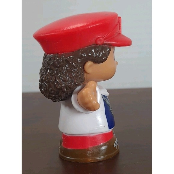 Fisher Price Little People Girl‎ Brown Curly Hair Train Conductor Choo-Choo Zoo - Picture 3 of 6